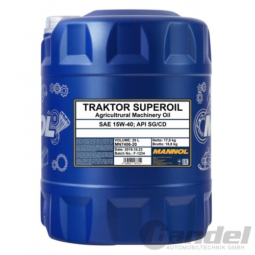 20l mannol motoröl - 20l, traktor
