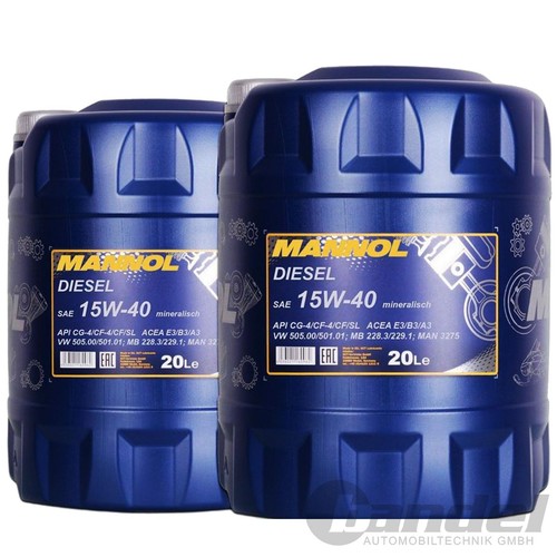 2x20 liter sae - 2x20, mannol