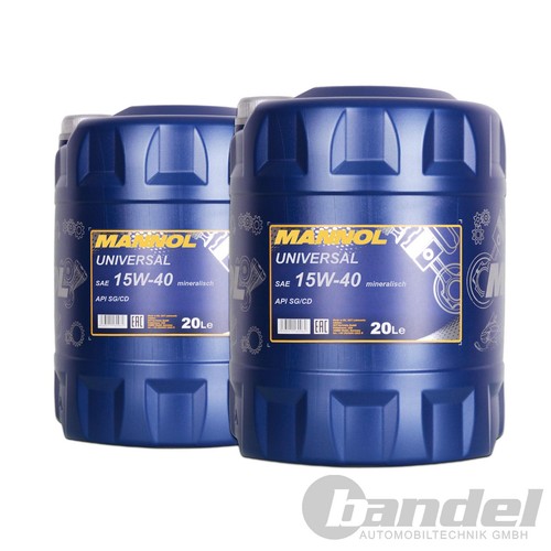 2x20 liter mannol sae 15w40 - sae,