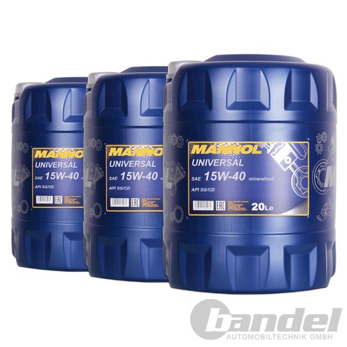 3x20 liter mannol sae 15w40 - sae,